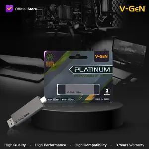 V-GeN SSD Portable 128GB Storage External USB 3.2 Type C Penyimpanan