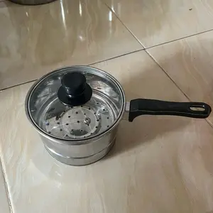 Panci kukus mini tutup kaca 16cm