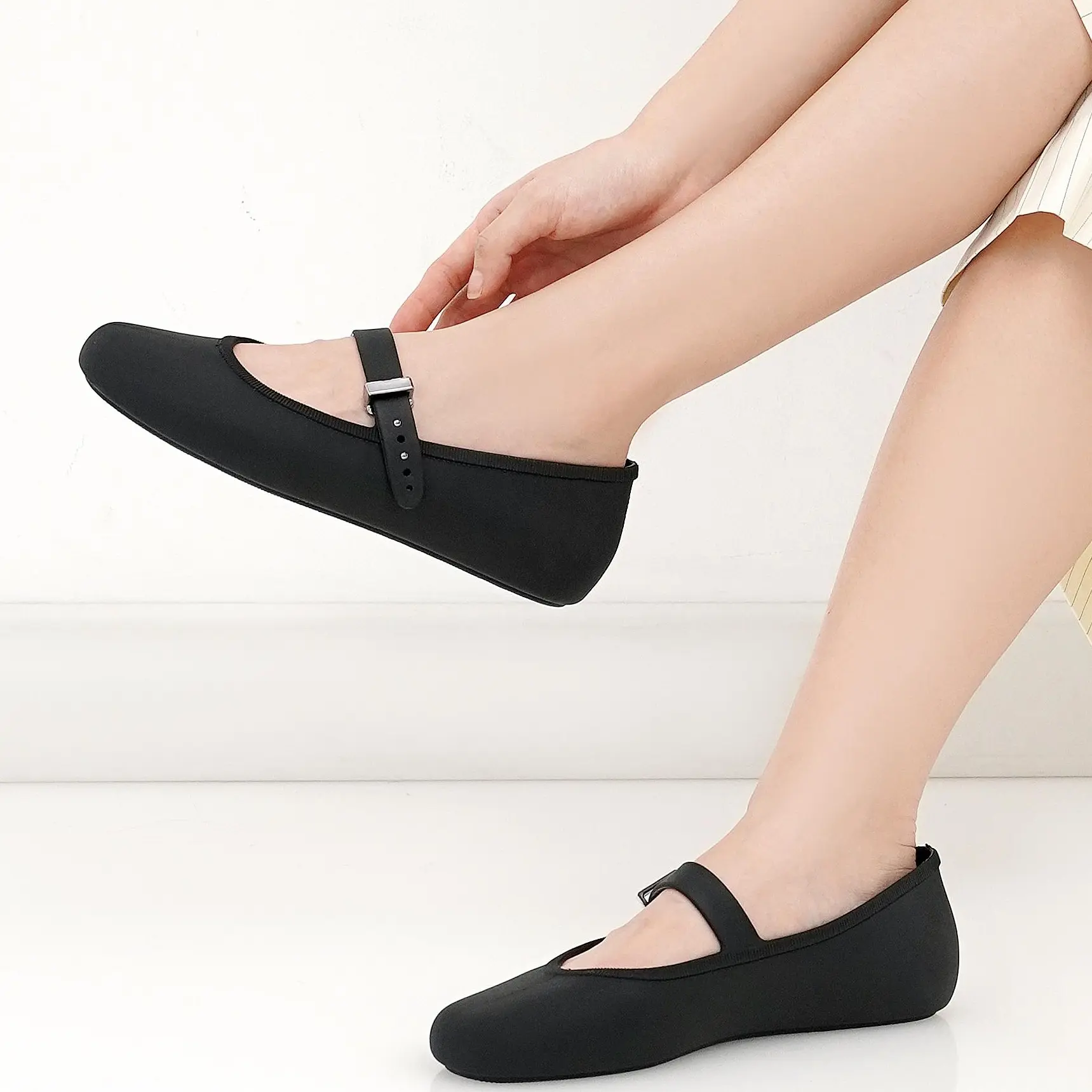 PORTO BLT Flatshoes Tali Wanita Balet Casual | Sepatu Kerja | Sepatu Sekolah Black | Burgundy | Tortilla