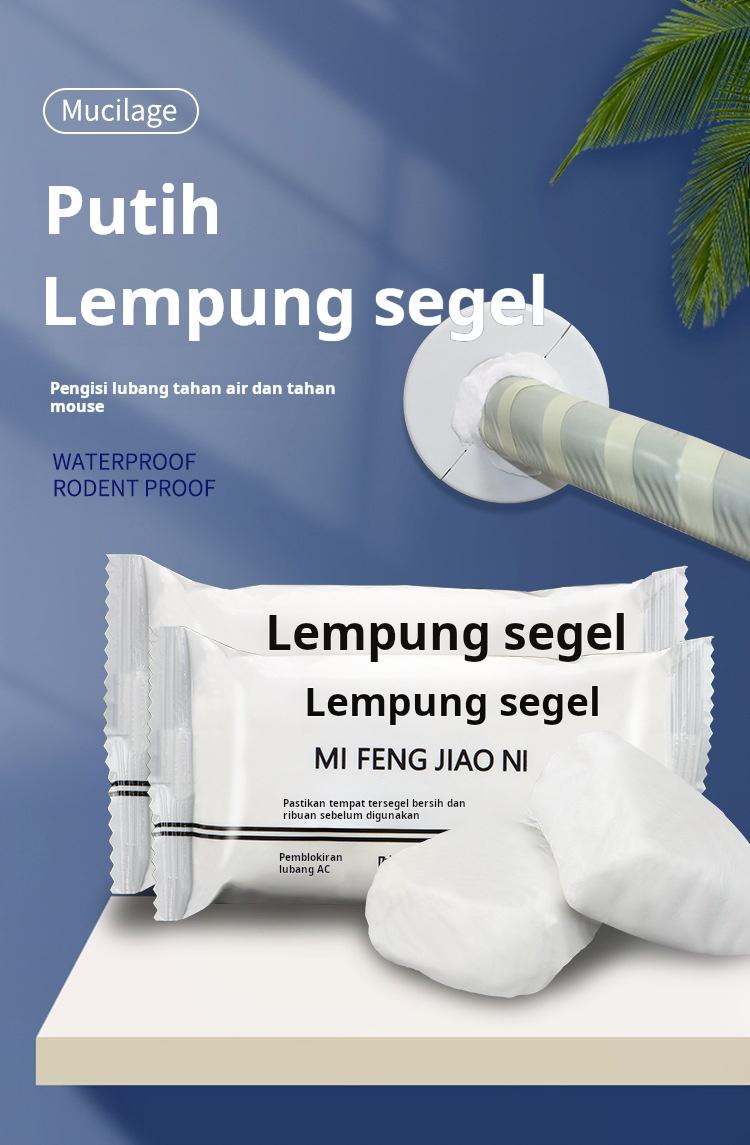 【Beli 1 Gratis 1】Dempul Penyegel Lubang AC, Putih Murni yang Ditingkatkan, Tahan Suhu Tinggi, Penyegelan dan Perbaikan Kebocoran, Tahan Air dan Api