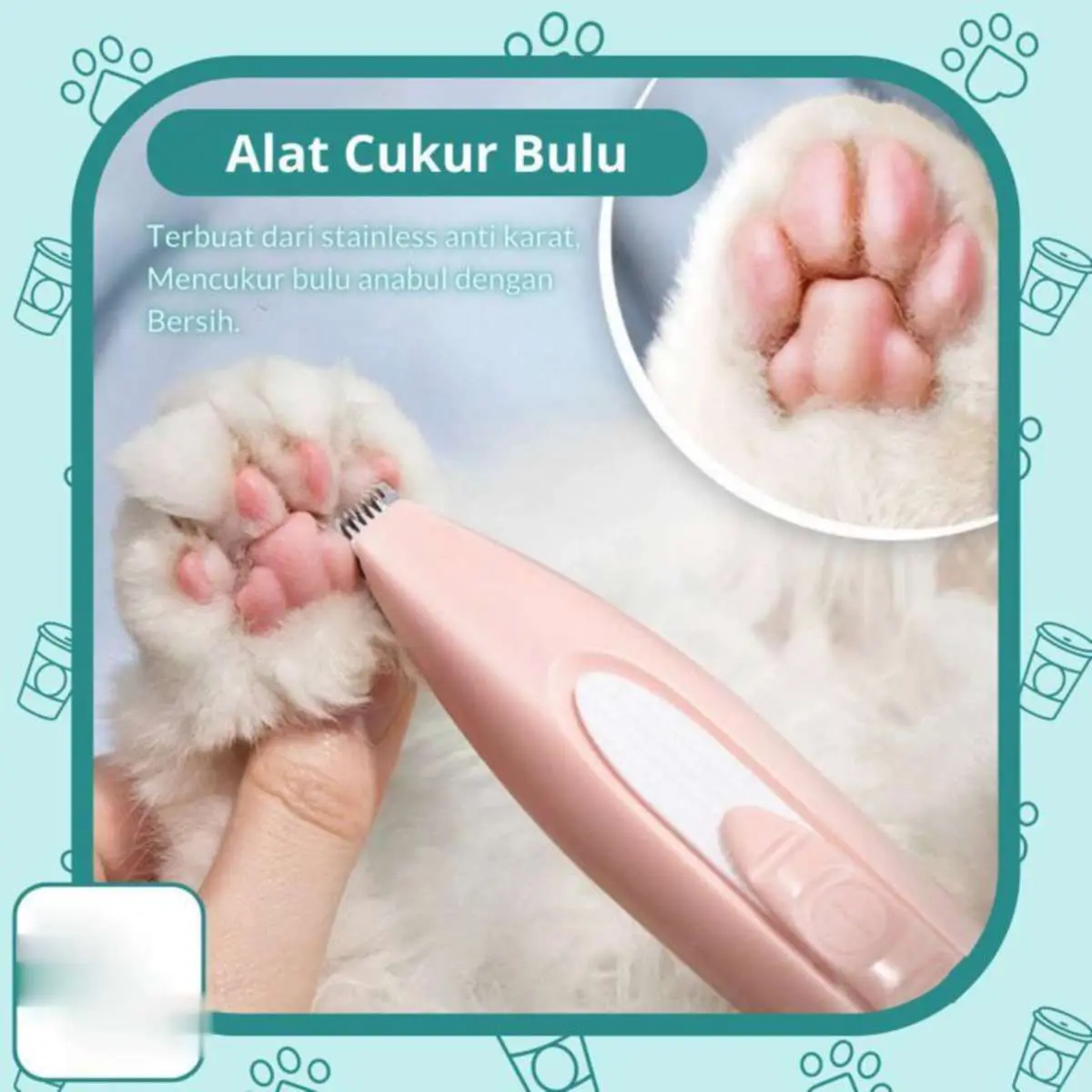 Alat Cukur Bulu Kucing - Pet Trimmer Paw - Cukuran Paw - Alat Cukur Bulu Elektrik Dengan untuk Anjing Kucing Clipper - Pet Paw Toe Hair Clipper - Alat Cukur Bulu Kucing