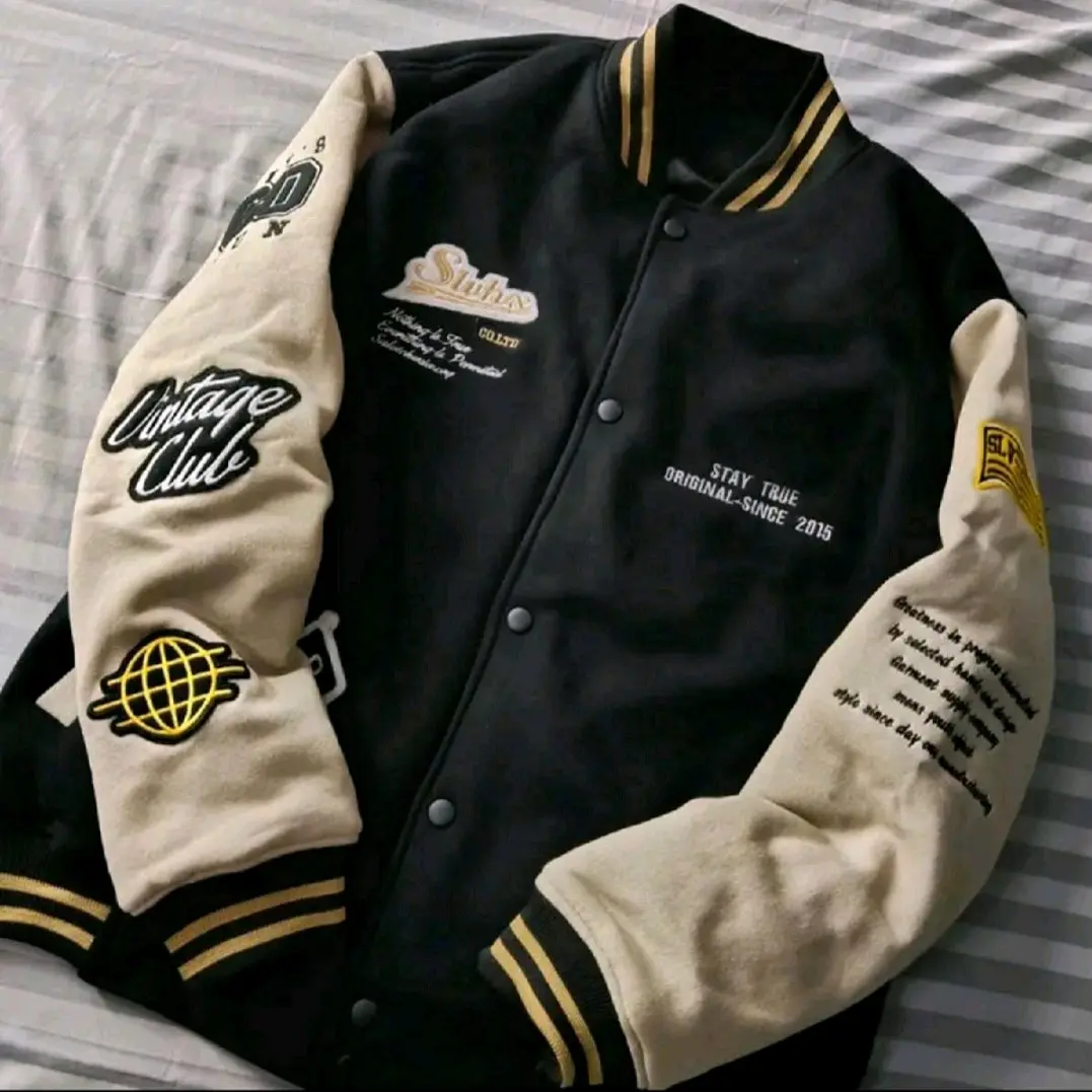 Jaket Varsity Baseball Full Bordir Untuk Pria / Wanita Dewasa Dan Anak Anak - Fashion Motif