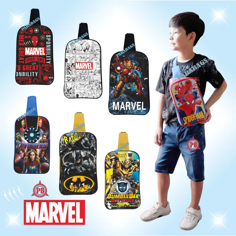 Tas Slingbag/Selempang Pundak Anak Karakter Kualitas Kremium Fashion 4