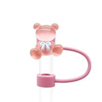 Gambar VICASA Tutup Sedotan 10mm Universal Silicone, Straw Cover Anti Debu Bear Lucu Aksesoris Tumbler Cup Bunga Gelas - Pink dari VICASA Official ID Kota Administrasi Jakarta Barat 4 Tokopedia