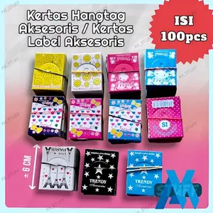 100pcs Label Kertas Aksesoris / Label Mainan  / HANG TAG / HANGTAG / CARD LABEL Bisa Pilih Motif / Random Murah