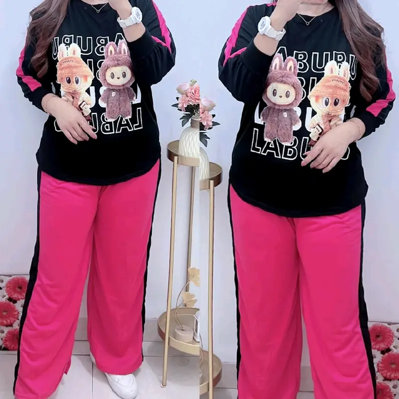 1231 SETELAN PP LIST DUA WANITA/SETELAN BAHAN BABYTERRY WANITA/ONE SET LD 120 1