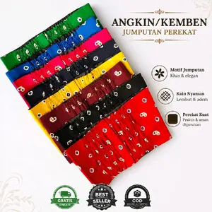 Kemben/Angkin Jumputan Instan Model Karet Belakang