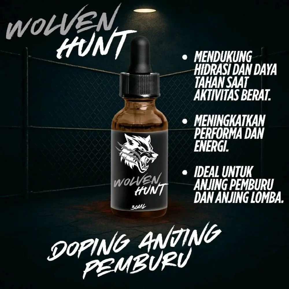 Doping Anjing Wolven Hunt Obat Tambah Ganas Anjing Aduan  Sekali Gigit