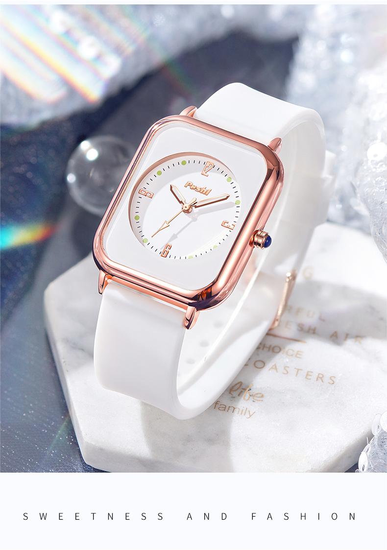 Product Introduction of POSHI - Jam tangan kuarza untuk wanita, jenama fesyen serba guna, persegi, kalis air, kasual, Mudah, jam tangan, hadiah hari jadi Watches 27