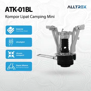 ALLTREK Kompor Camping Mini AT-K01BL Folding Stove Ultralight Portable
