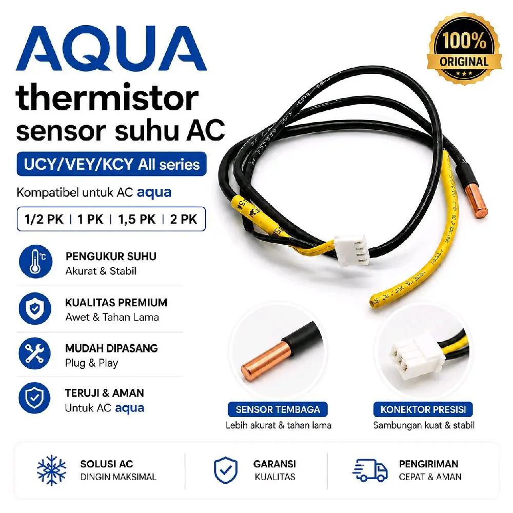 ORIGINAL Thermistor Sensor Suhu AC AQUA 1/2 PK 3/4 PK 1 PK 1,5 PK 2 PK - Termistor AC UCY HC