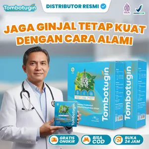 Tombotugin Original 2 Box – Minuman Herbal Serbuk Alami untuk Ginjal | Bantu Melancarkan Buang Air Kecil, Cegah & Meluruhkan Batu Ginjal, Ringankan Kerja Ginjal, Aman Dikonsumsi Harian, Rasa Enak, BPOM Halal, Bisa COD