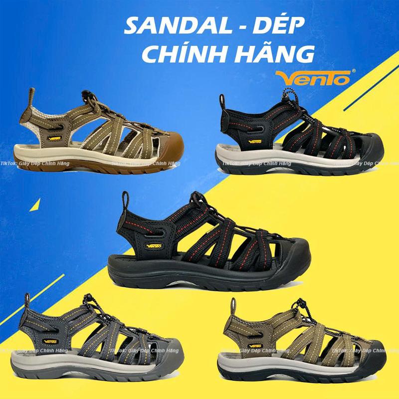 Giày Sandal Vento Chính Hãng Bít Mũi Thời Trang Nam - SD08003 Xám Ghi