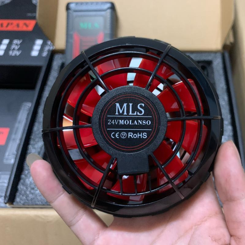 [MLS] Bô Phụ Kiện Áo Điều Hòa Nhật Bản Chính Hãng [PIN + QUẠT + DÂY KN], Pin 94.000mAh - Quạt 24V (9 cánh), Dùng 12-18 Tiếng - Bảo Hành 12 Tháng 5