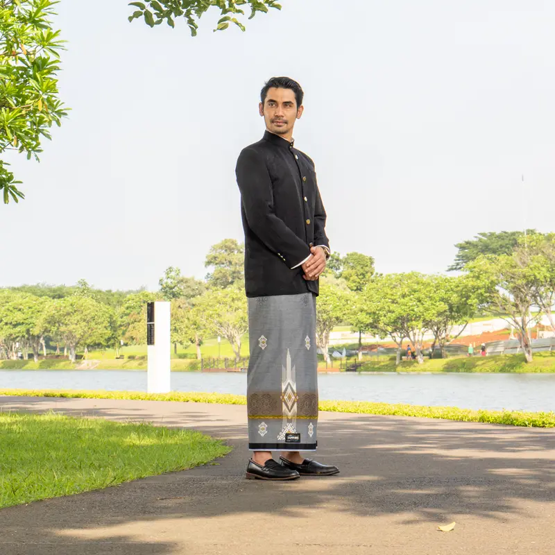 Sarung Sapphire Premium Timbul CCT - Kain Tenun Timbul Kembang Dewasa 5