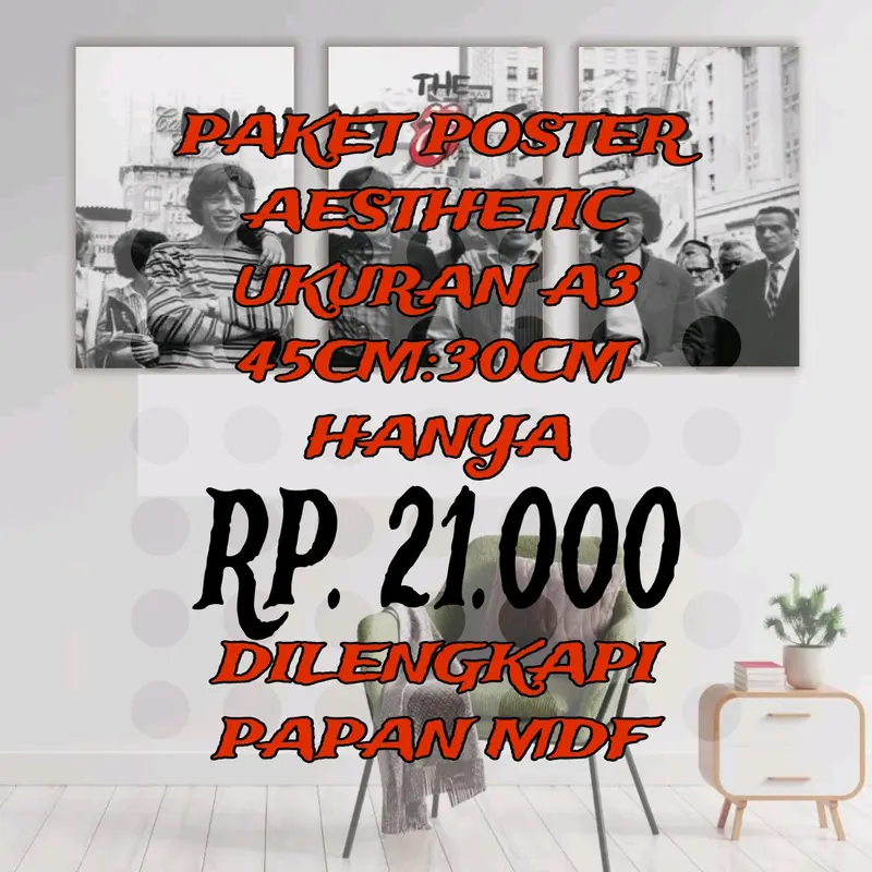 [Big Size A3] Poster Dinding Aesthetic Band Paper 1