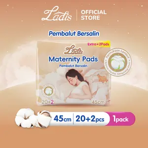 [1 PACK] LADIS Maternity Pads 20+2 Pembalut Bersalin Maternity Pads 20+2 Extra Panjang 45cm Lembut Nyaman