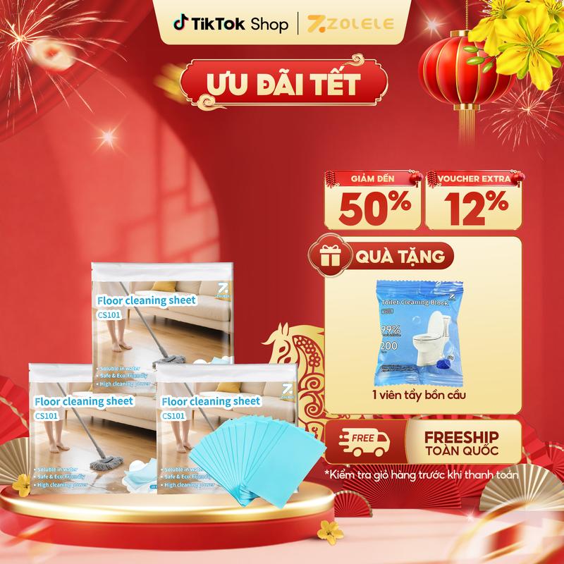  Miếng Lau Sàn Cho Gạch Và Sàn Nhà Lau Bóng Sàn Nhà Giấy Vệ Sinh Nhà Cửa Tan Trong Nước CS101 