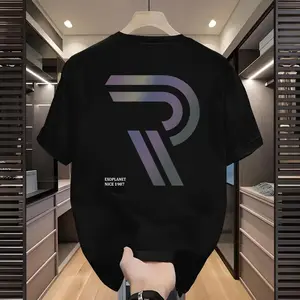Kaos Tren dengan Cetakan Fashion Kaos Pendek Unik untuk Pria