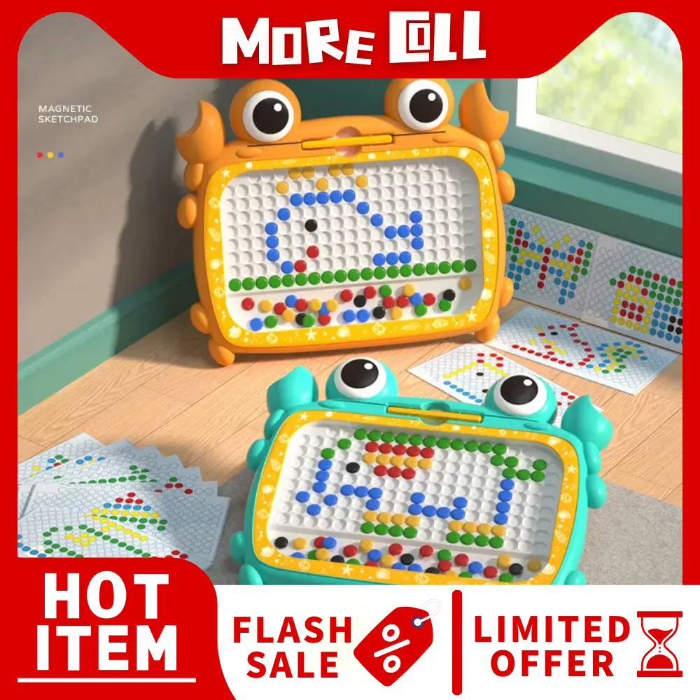 [COD] Montessori Magnetic Dots Board for Kids with Magnetic Pen & Beads - Magnetic Drawing Board for Toddlers - Preschool Learning Educational Toys Birthday Gifts for 1+ Year Old Boys Girls