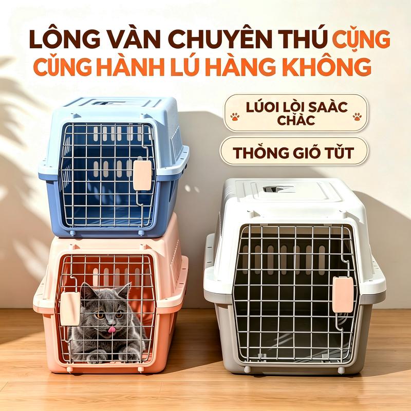 【9.9 sale】Thú cưng du lịch hạng nặng Kennel IATA Standard Airline Crate Metal W