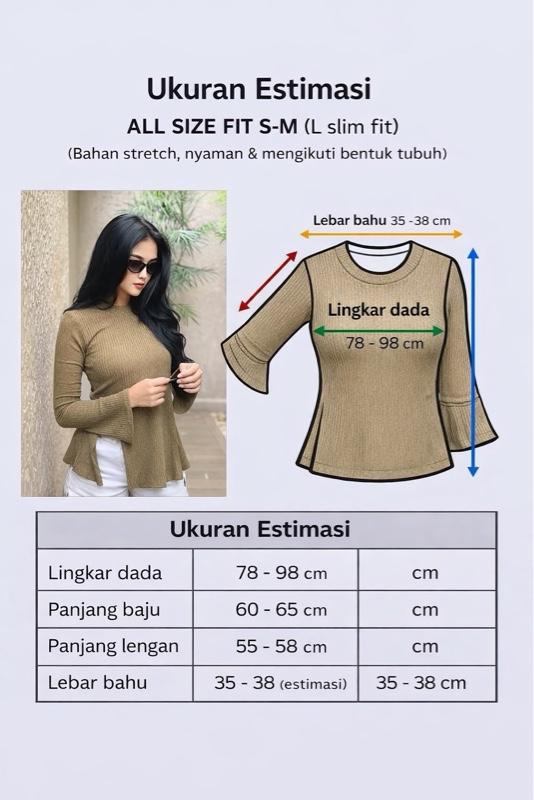 Atasan Knit Oversize Dona Top Atasan Fit Wanita Ribbon Korean Style Baju Casual Dewasa Knitwear Slim Fit Ribbon