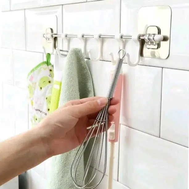 Perekat / Tempelan Hook Rak Sudut Gantungan Tempelan Dinding Kuat Ajaib