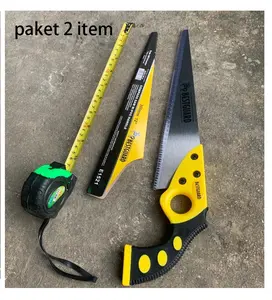 alat tukang gergaji dan meteran 5m murah paket 2item alat tukang paket hemat