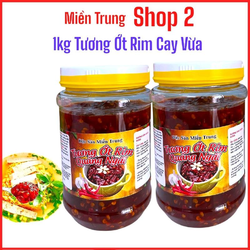 1kg,COMBO 2 HỦ TƯƠNG ỚT RIM/XÀO,ĐẶC SẢN QUẢNG NGÃI (500g/1hủ),Gia Vị Cay Sen chai tuong ottuoi Nước Sốt muoicham caytedai chấm