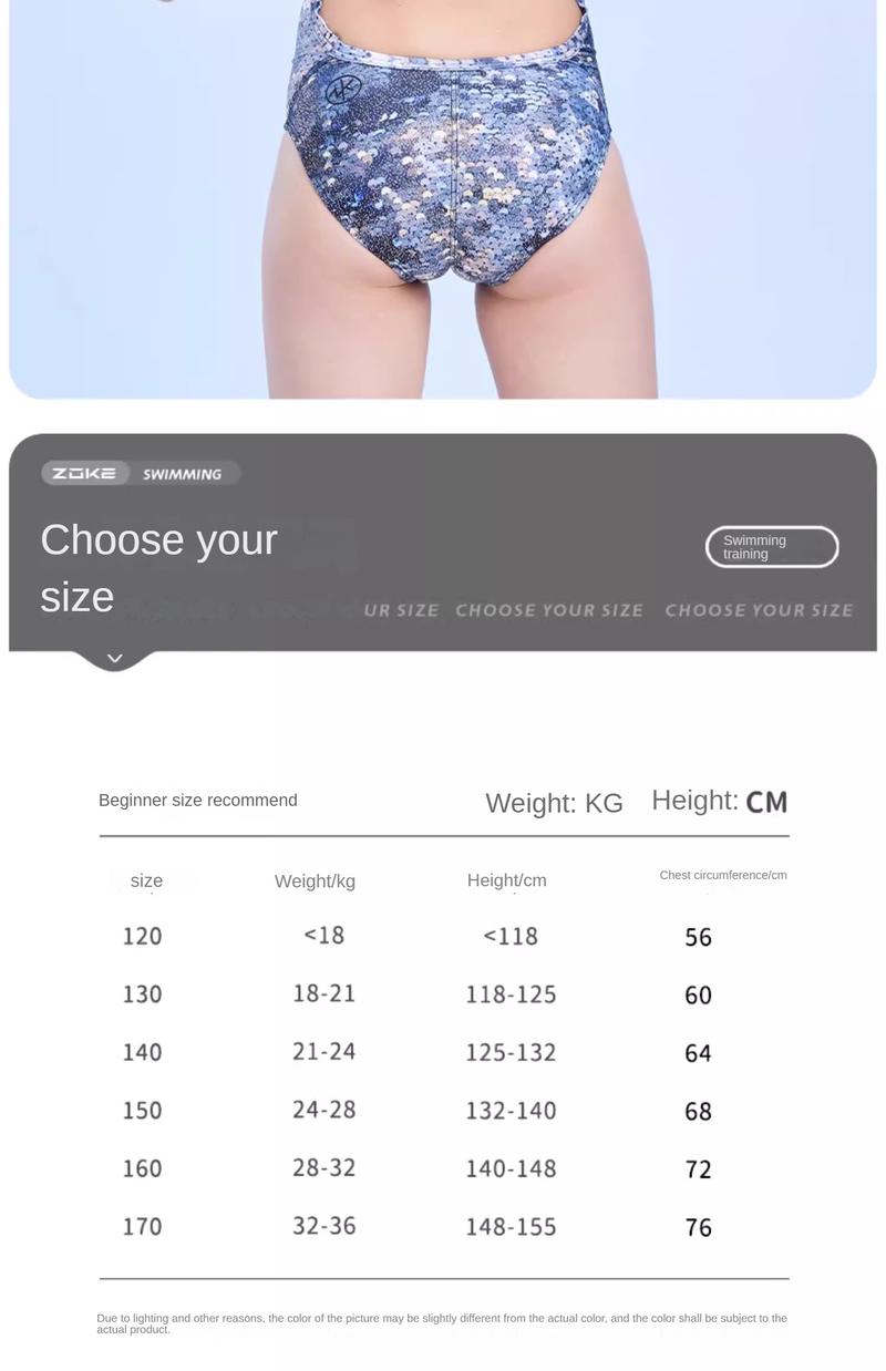 Product Introduction of Zoke Girls Swimwear Quick-Drying Breathable Upf50+ Sun Protection Belly Covering And Slimming Professional Swimsuit For Competition 6