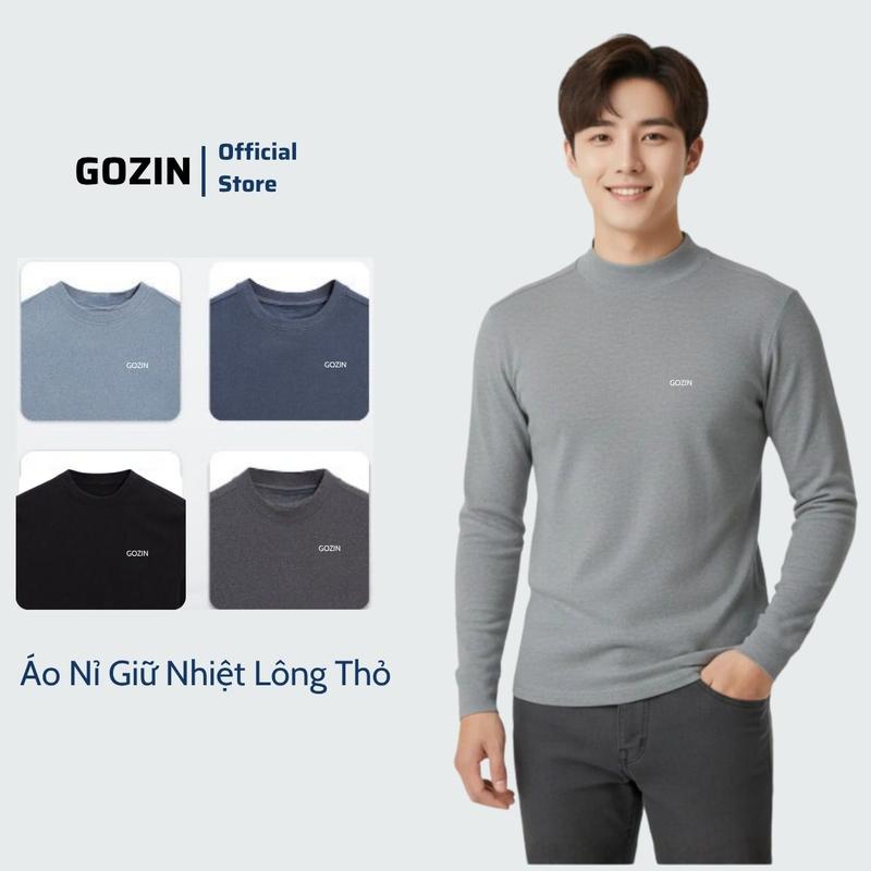  Áo Giữ nhiệt Nỉ Nam GOZIN chất mềm mịn dày dặn giữ nhiệt cực tốt  co giãn nhẹ thoải mái 