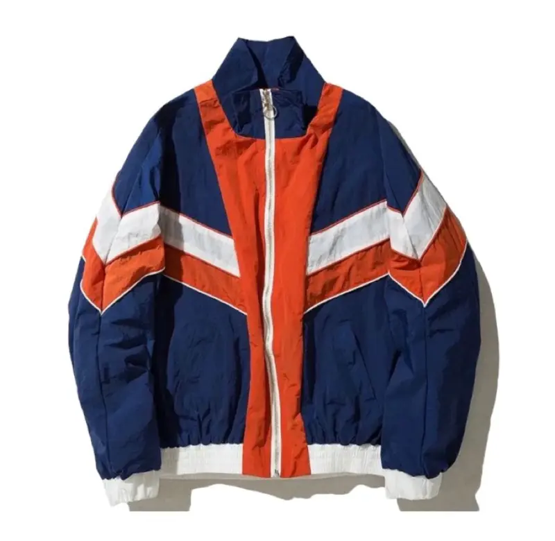 Jaket Winbreaker Vintage Berpola Patchwork Multicolor Overflowstuff Unisex Pria 0