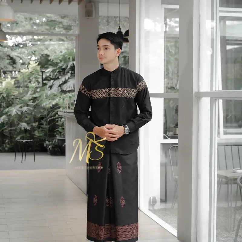 PAKET SET KOKO DAN SARUNG MOTIF SARWON BISA PILIH WARNA 4
