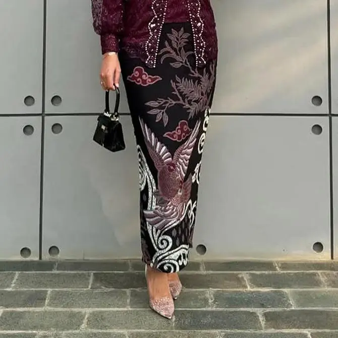Zahra Batik - Rok Batik Span Mega Pinggang Karet Katun Rok Span Wisuda Dan Lamaran  Bawahan Wanita Panjang Motif Songket