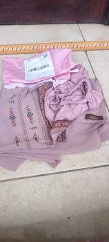 Product Review of Lotun Hana Series - Hijab Pashmina Instan Printing Motif Etnik Material Premium Simpel Mudah dipakai - Peach Rayon Ceruti from z**a 1