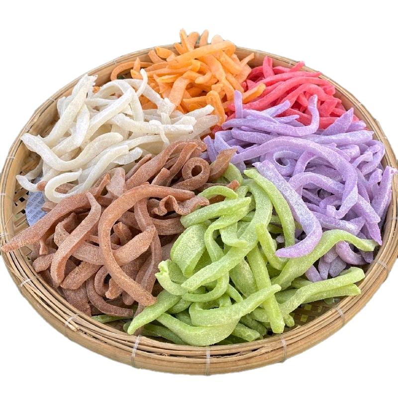 1Kg Mứt Dừa Non Ngũ Sắc Màu Rau Củ Tự Nhiên Mềm Dẻo Ít Ngọt Đặc Sản Bến Tre