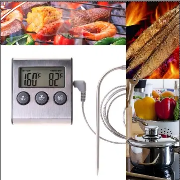 Thermometer Timer Masak Digital Termometer Cooking Suhu Air Masakan Obat Dapur TP101 Dapur Meat D24 8