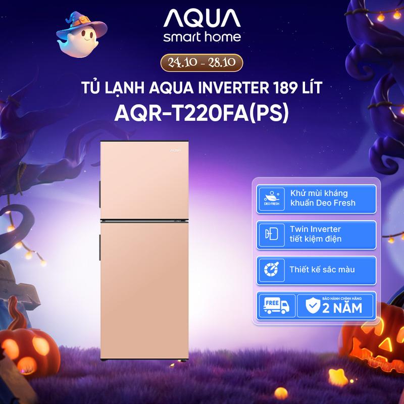 Tủ Lạnh Aqua Inverter 189 lít Màu Hồng AQR-T220FA(PS)