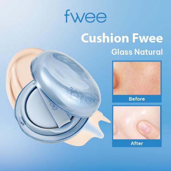 Phấn nước dưỡng ẩm Fwee Glass Cushion Natural, lớp nền mỏng nhẹ che phủ tốt