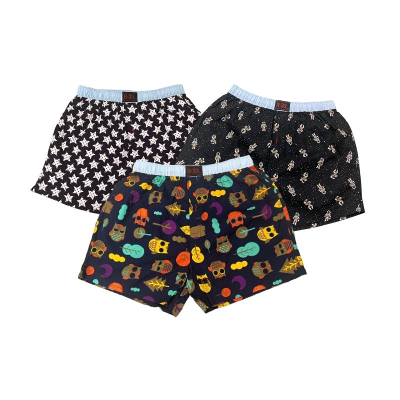 Combo 3 quần ngủ nam H33 chất liệu Kate - Cotton thoáng mát thoải mái mặc ngủ mặc ở nhà mặc đi biển Hàng Loại 1