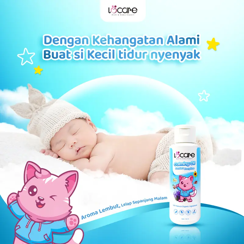 LOCARE CALMING OIL 100ml 2 PCS Untuk Baby Bayi Newborn dan ANAK HINGGA 7 TAHUN - MENENANGKAN - MELINDUNGI DARI NYAMUK - TIDUR NYENYAK - Mengurangi GATAL dan RUAM POPOK - Hangat Nyaman Untuk Si Kecil 2