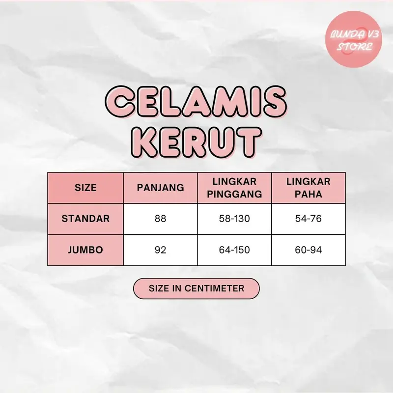Celana Kerut / Celamis Kerut / Celana Inner Gamis Kerut / Celana Dalaman Gamis Kerut Bahan Kaos 2