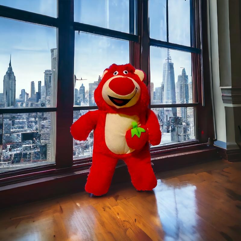 Boneka Teddy Bear Lotso Strawberry Lucu Mainan Kado Ulang Tahun Ukuran L Toys Dolls Plastik 6