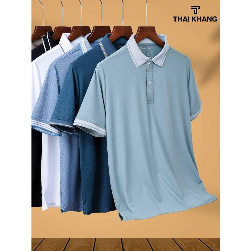 Áo thun nam trung niên cao cấp THÁI KHANG vải thun lạnh mặc mát thoải mái AVA18 aopolonam  trung  nien