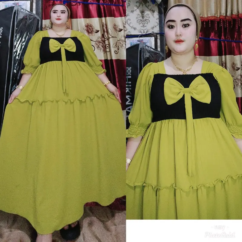 Marimar Dress Tangan panjang  cringkel airfloe 0