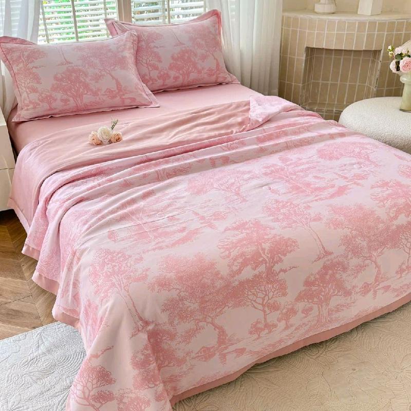 Bộ 5 món chăn ga gối phi lụa Thái 6D cao cấp, nhập khẩu(1 chăn trần hè, 1 ga bo chun bọc đệm, 2 vỏ gối nằm50×70, 1 vỏ gối ôm cùng màu ga giường, cam kết hàng y hình, lỗi 1 đổi 1, giá rẻ, chất lượng, mềm mịn, mát