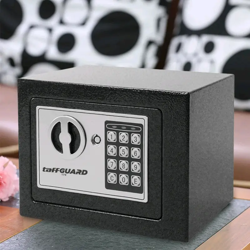 TaffGUARD Kotak Brankas Hotel Mini Password Safe Deposit Box 4.6L Brankas Elektronik 5