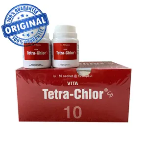 VITA TETRA CHLOR (10 & 50 KAPSUL) - Obat Ngorok & Pencernaan Ayam Jago dengan Vitamin untuk Penyakit Snot CRD
