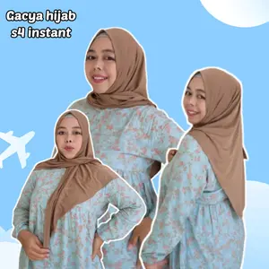 Gacya hijab Segiempat instan bahan Jersey premium nyaman dipakai buat harian  Kerudung Instan Syari Muslim