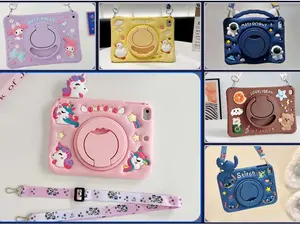 Case Anak cocok untuk tipe Samsung Tab A9/ A9 Plus/ S9 FE/ A7 Lite/ A 8.0(T295)/ A8 10.5(X205)/S6 Lite for Casing Silikon Motif Cover Lucu Anti Banting Softcase